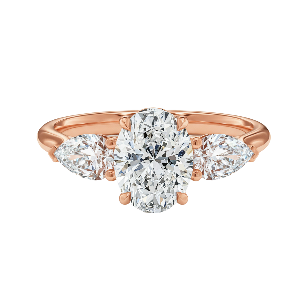 Halcyon - Oval - Rose Gold - Plain