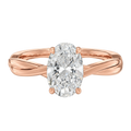 Wreath - Oval - Rose Gold - Plain