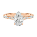 Basilica - Pear - Rose Gold - Pavé