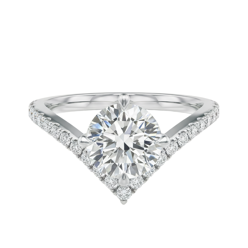 Blaire - Round - White Gold - Pavé