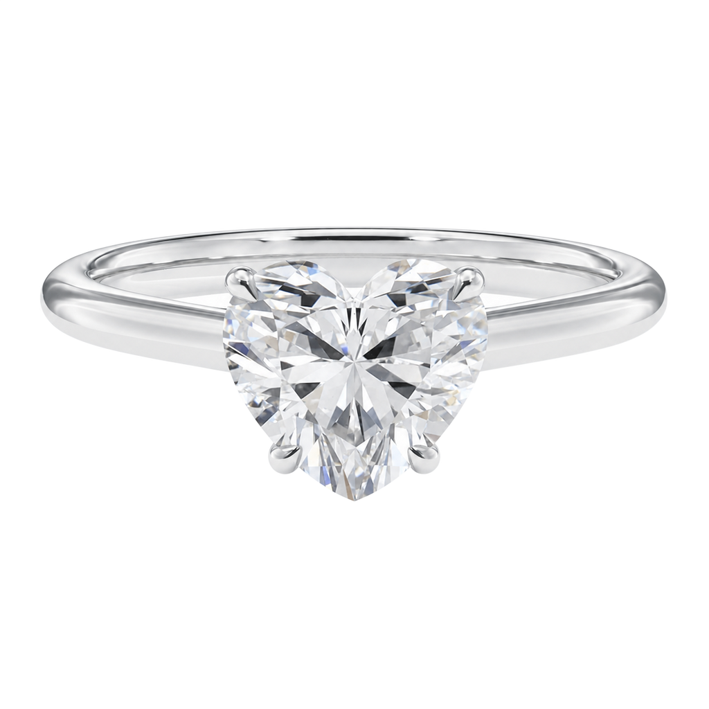 Basilica - Heart - Platinum - Plain