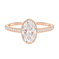 Solenne - Oval - Rose Gold - Pavé