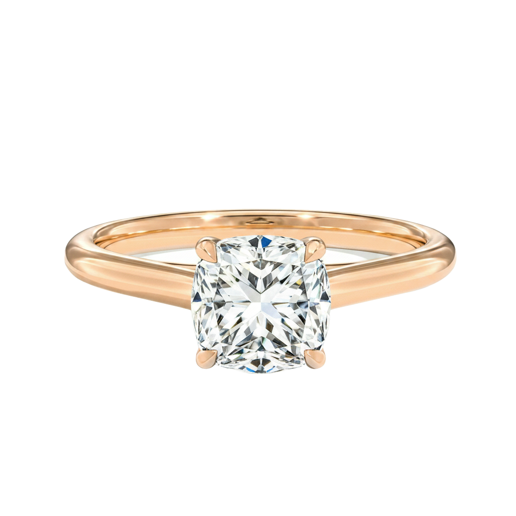 Basilica - Asscher - Rose Gold - Plain