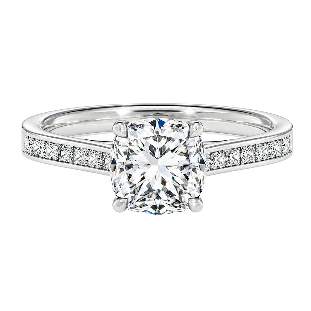 Basilica - Cushion - Platinum - Channel