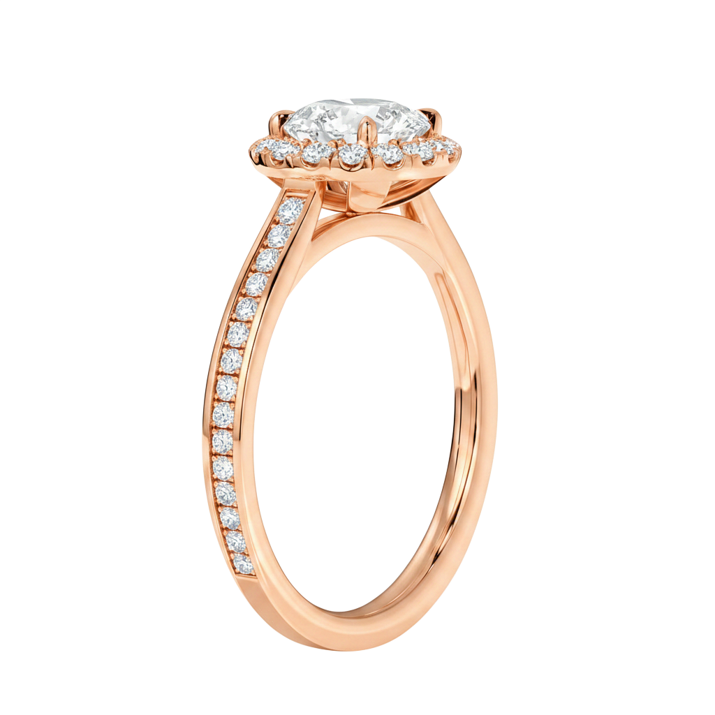 Cordelia - Heart - Rose Gold - Channel