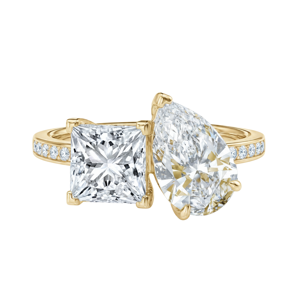 Duo - Princess - Yellow Gold - Channel