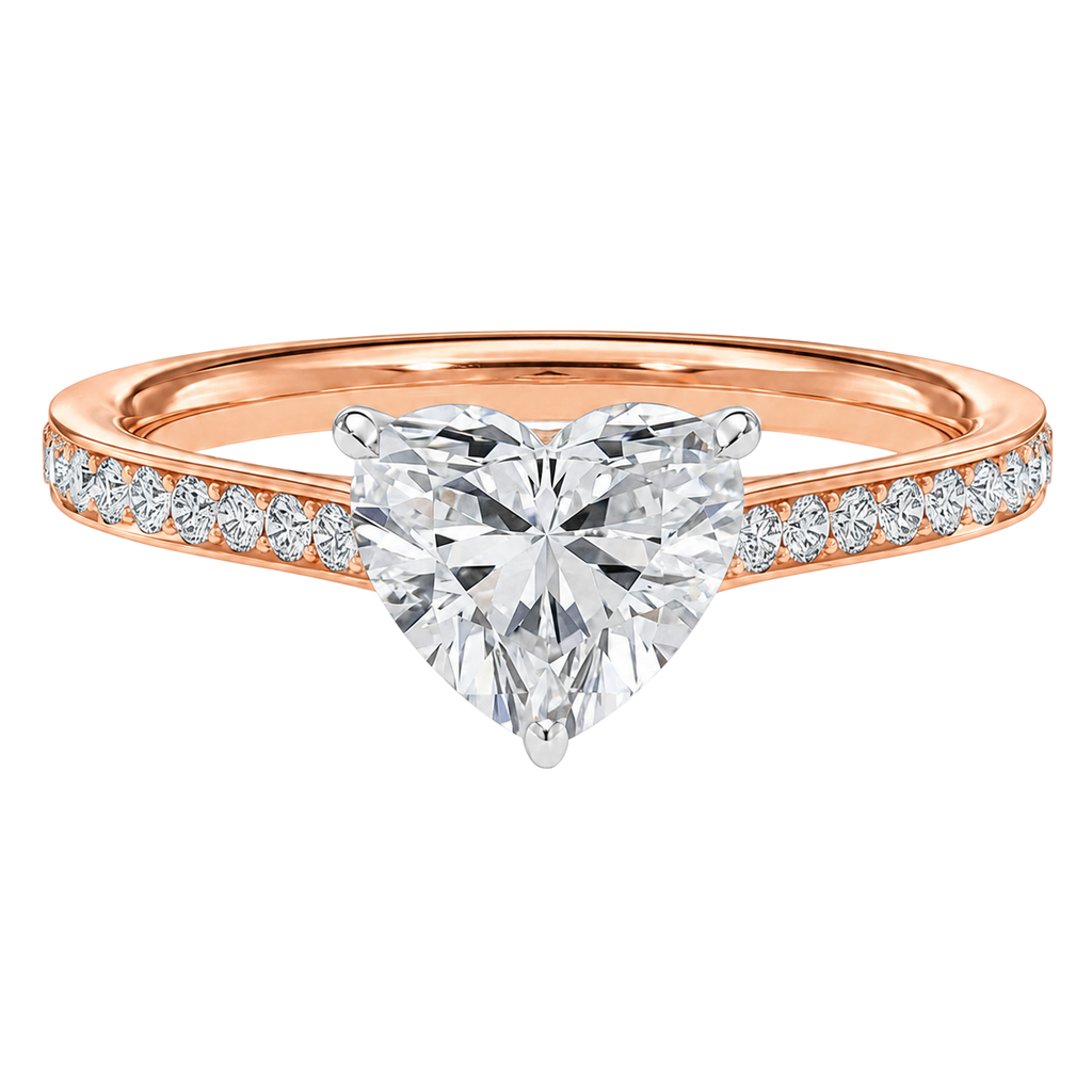Basilica - Heart - Rose/White Tone - Pavé