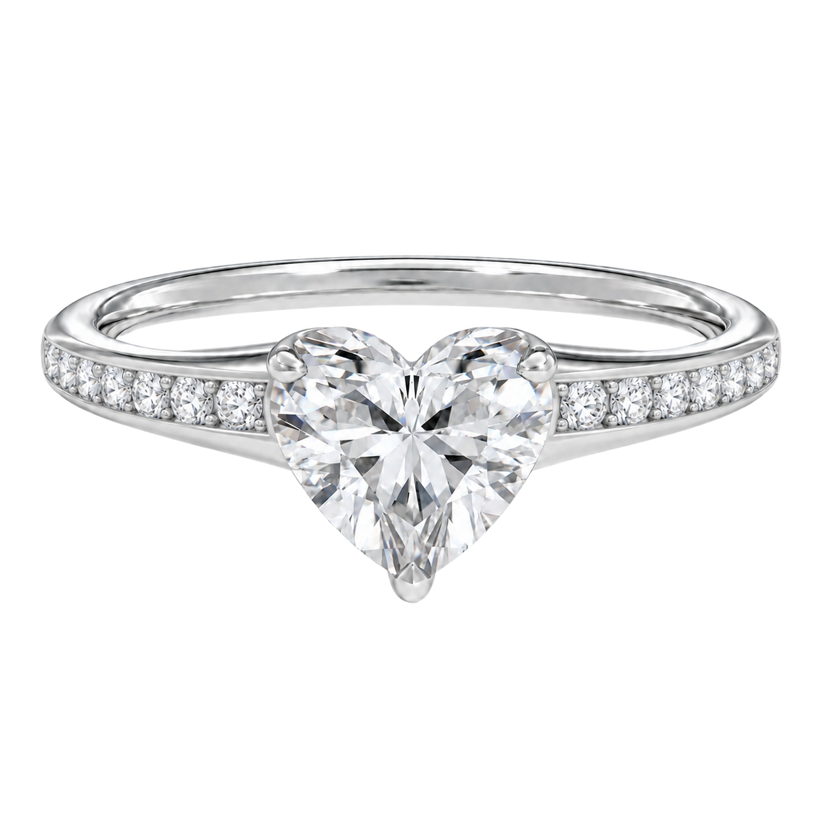 Lumiere - Heart - White Gold - Channel