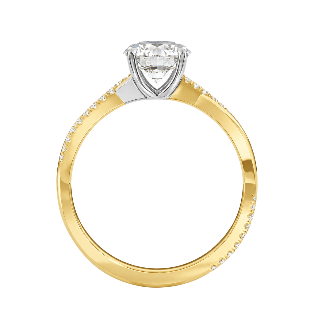 Wreath - Asscher - Yellow/White Tone - Channel