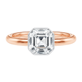 Bailey - Asscher - Rose/White Tone - Plain