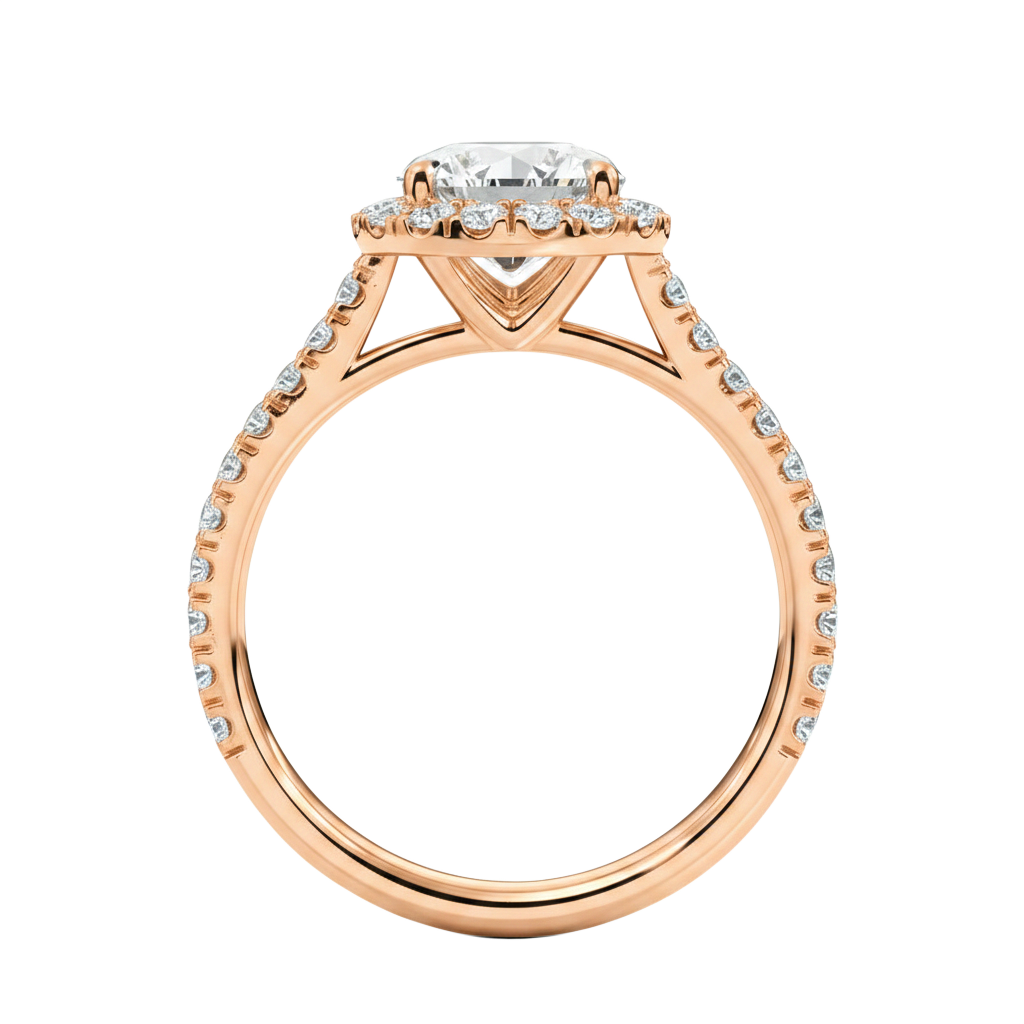 Cordelia - Heart - Rose Gold - Pavé