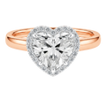 Cordelia - Heart - Rose / White Tone - Plain