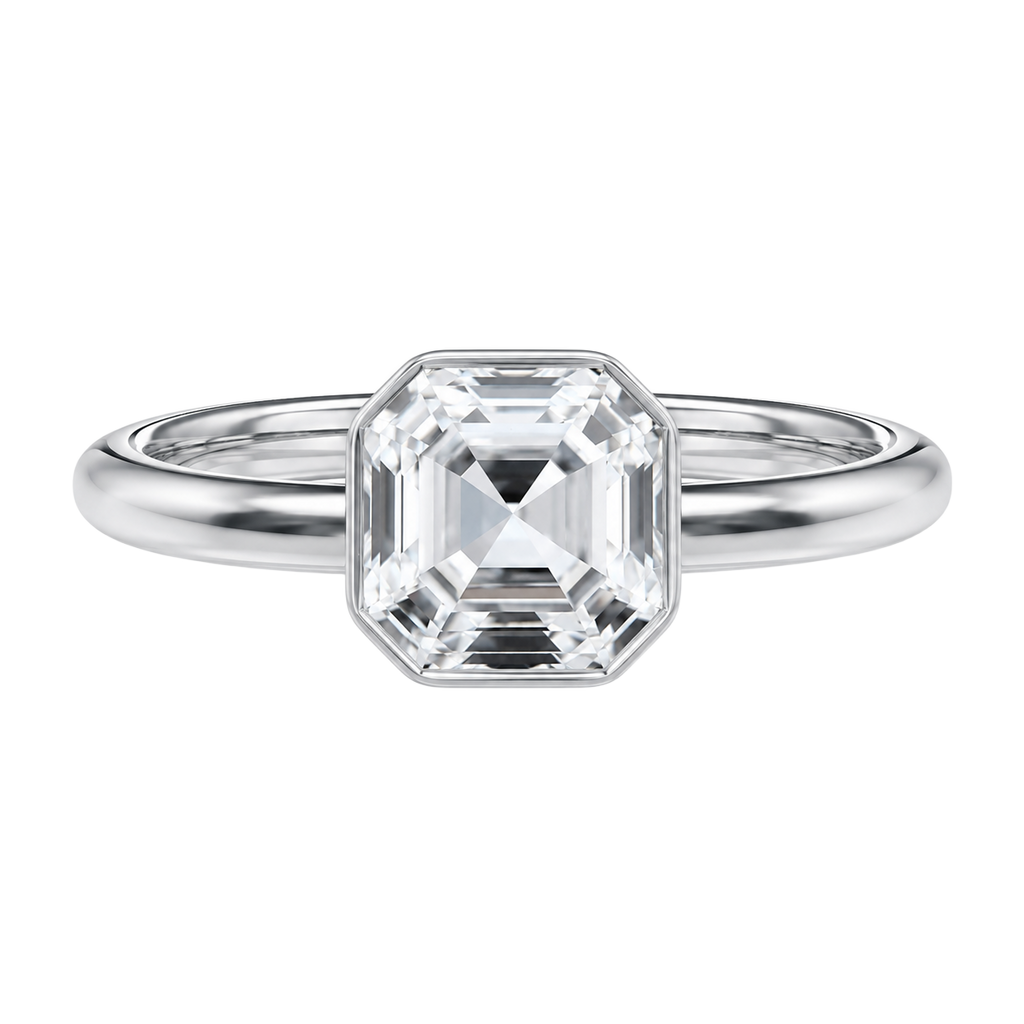 Bailey - Asscher - Platinum - Plain