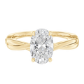 Wreath - Oval - Yellow Gold - Plain
