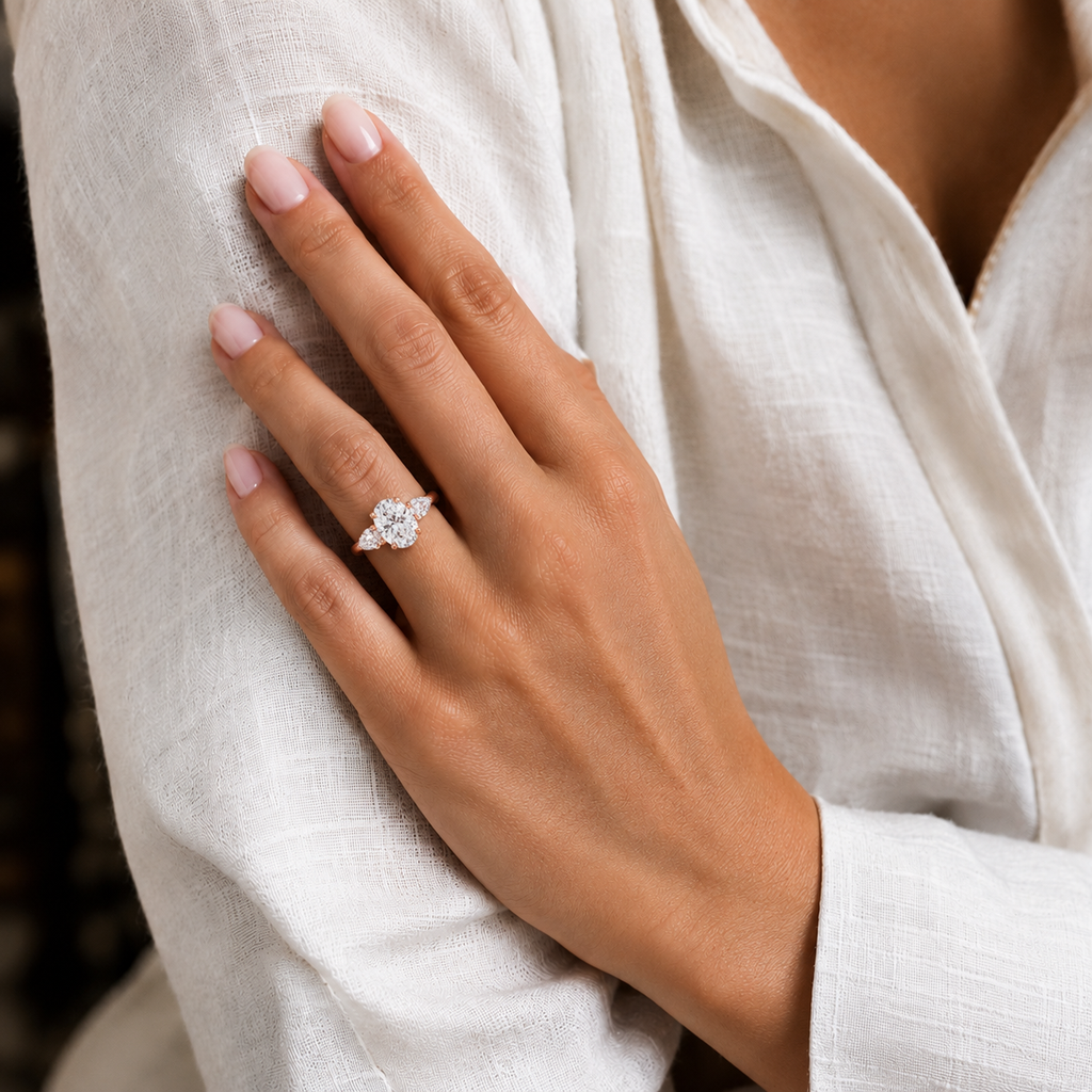 Halcyon - Oval - Rose Gold - Plain