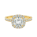 Cordelia - Cushion - Yellow Gold - Channel