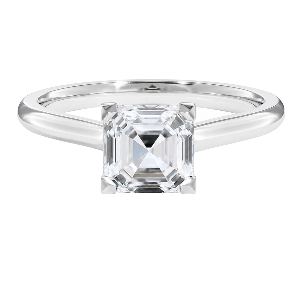 Basilica - Asscher - Platinum - Plain