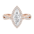 Braid - Marquise - Rose Gold - Pavé