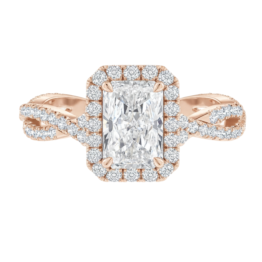 Braid - Radiant - Rose Gold - Pavé