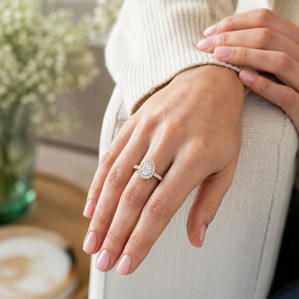 Cordelia - Pear - Rose Gold - Channel