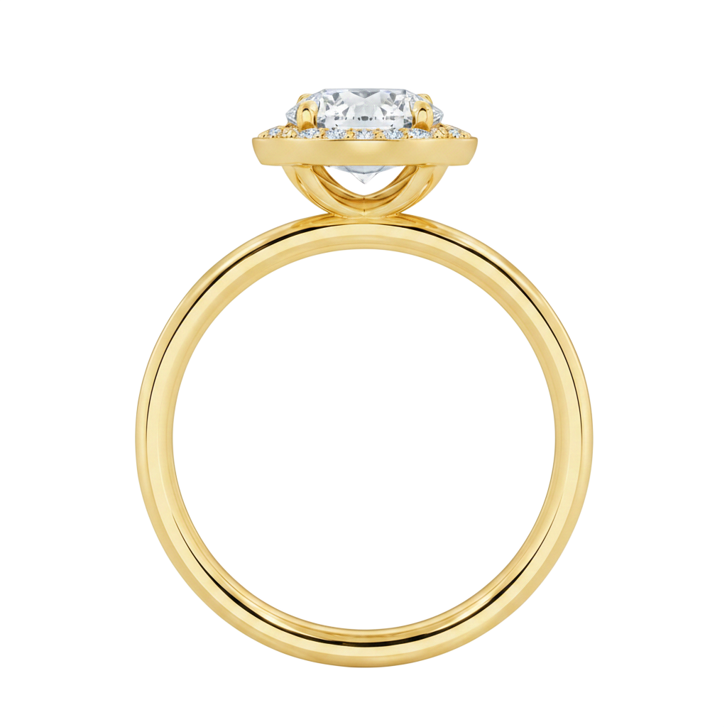 Deneuve - Asscher - Yellow Gold - Plain