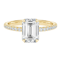 Solenne - Emerald - Yellow Gold - Pavé