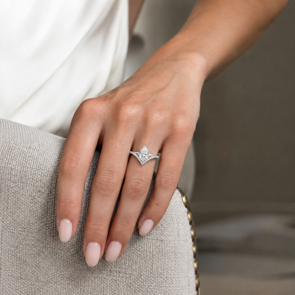 Blaire - Pear - Platinum - Pavé