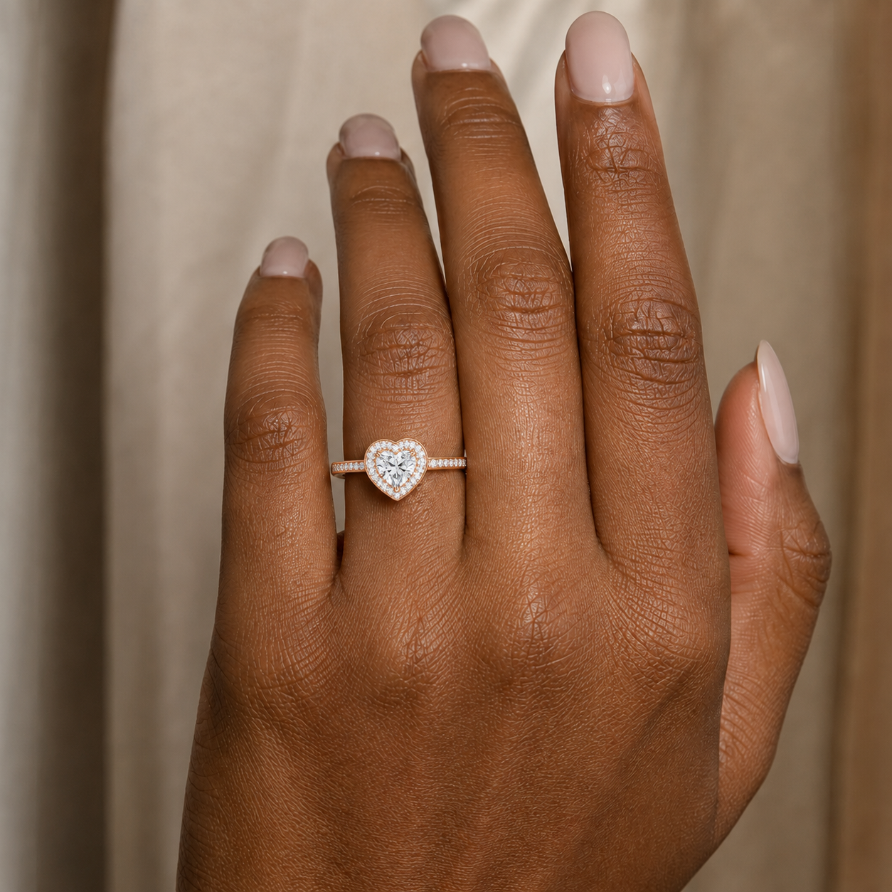 Deneuve - Heart - Rose Gold - Channel