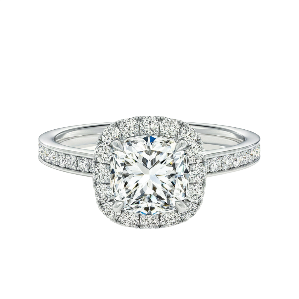 Cordelia - Cushion - Platinum - Channel