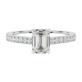 Talia - Emerald - White Gold - Pavé