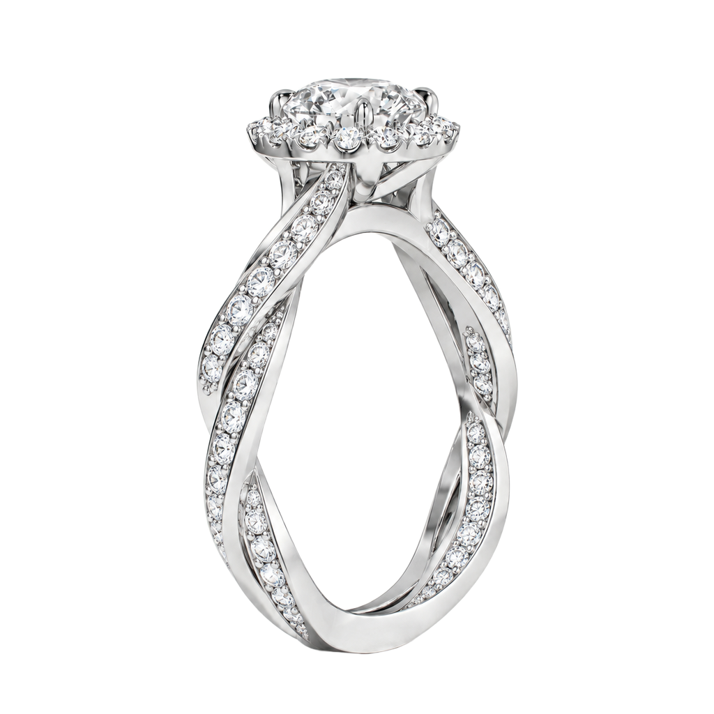 Braid - Heart - White Gold - Channel