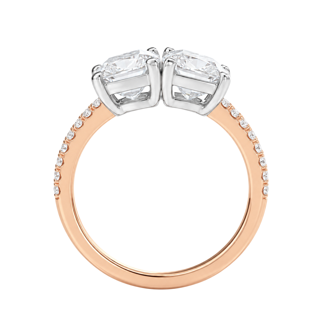 Duo - Princess - Rose/White Tone - Pavé
