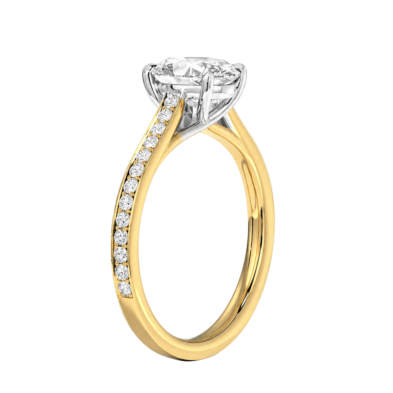Basilica - Oval - Yellow/White Tone - Pavé