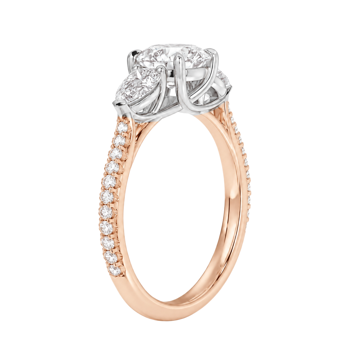 Halcyon - Oval - Rose/White Tone - Pavé