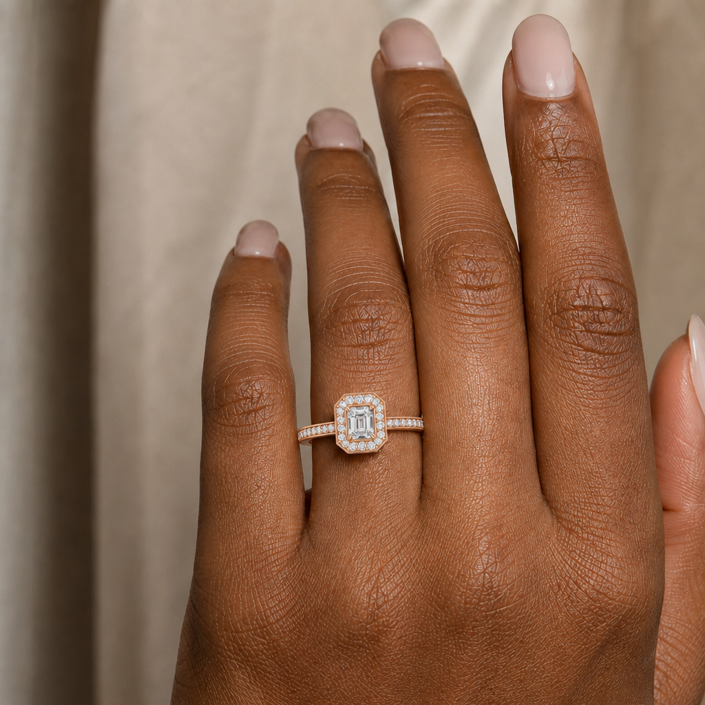 Deneuve - Asscher - Rose Gold - Channel