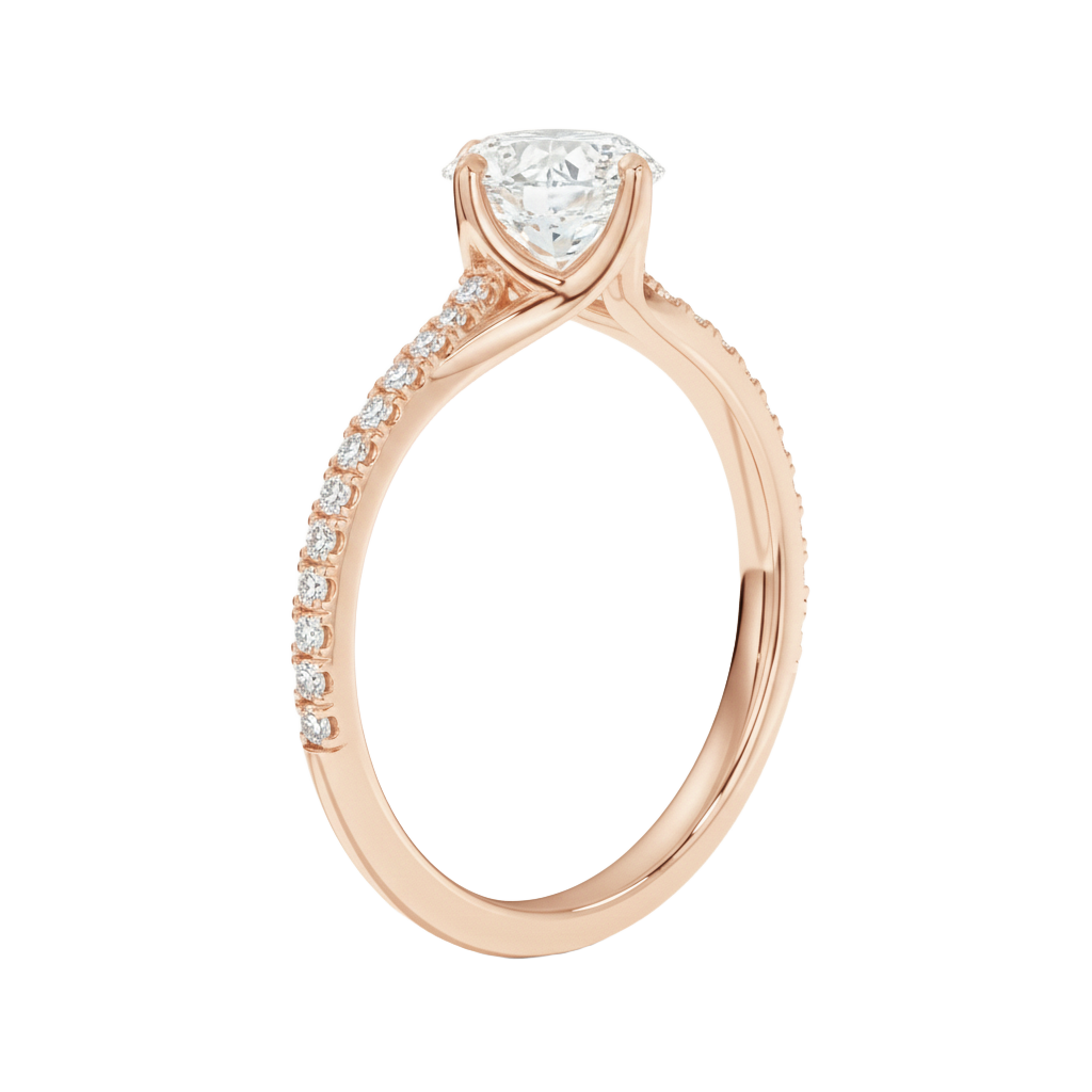 Lumiere - Cushion - Rose Gold - Pavé