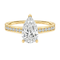 Basilica - Pear - Yellow Gold - Channel