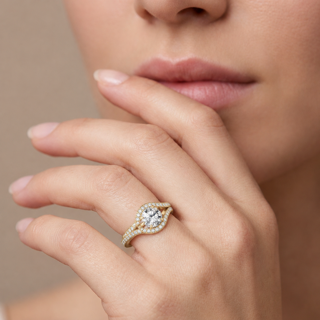 Orbit - Round - Yellow Gold - Channel