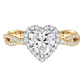 Braid - Heart - Yellow/White Tone - Pavé