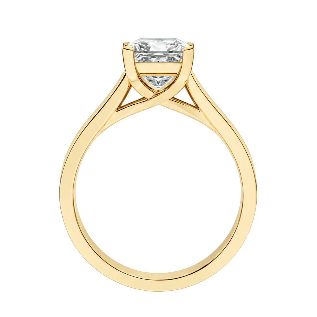 Basilica - Princess - Yellow Gold - Channel
