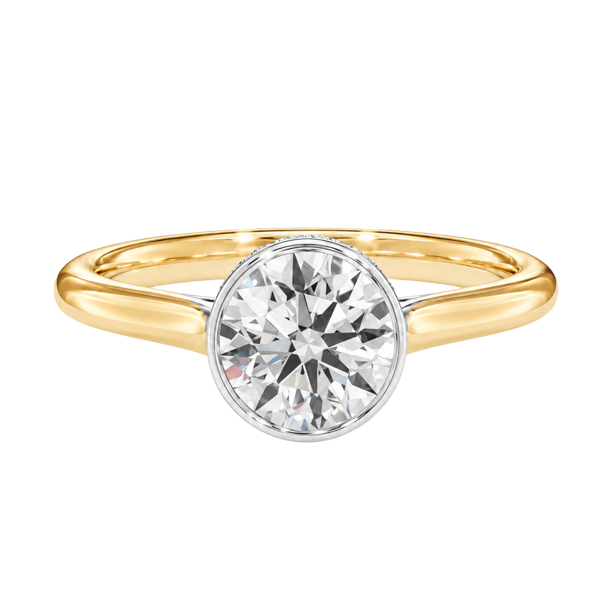 Solenne - Round - Yellow/White Tone - Plain