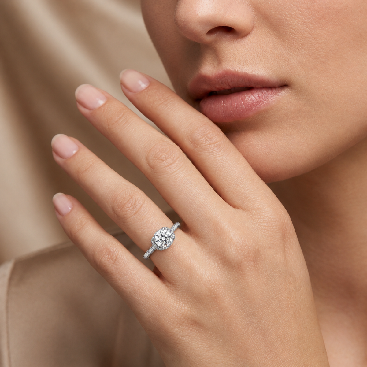 Ellipse - Round - Platinum - Channel