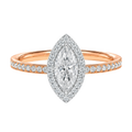 Deneuve - Marquise - Rose/White Tone - Pavé