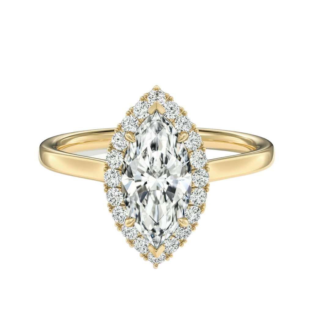 Cordelia - Marquise - Yellow Gold - Plain