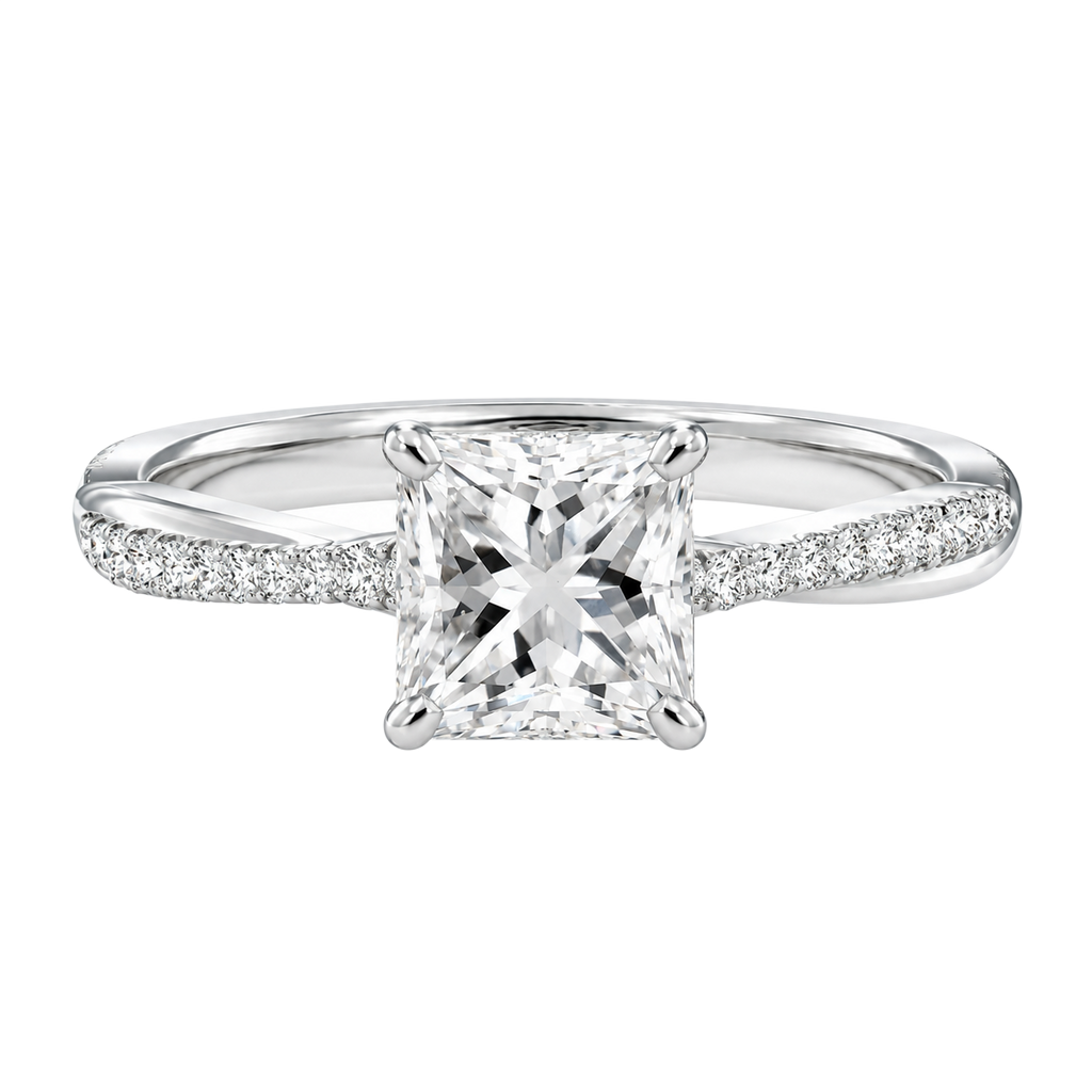 Wreath - Princess - White Gold - Pavé