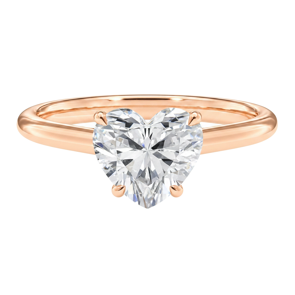 Basilica - Heart - Rose Gold - Plain