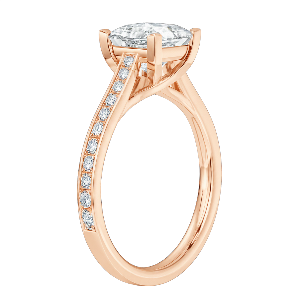 Basilica - Asscher - Rose Gold - Channel