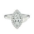 Cordelia - Marquise - Platinum - Plain