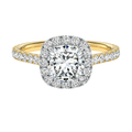 Cordelia - Cushion - Yellow / White Tone - Pavé