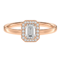 Deneuve - Emerald - Rose Gold - Plain